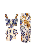 Boho Print Tie-Up Two-Piece Bikini