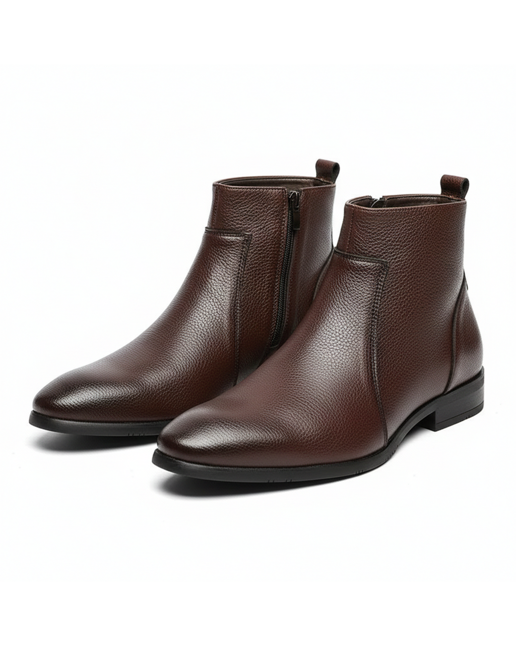 Refined Cowhide Leather Boots