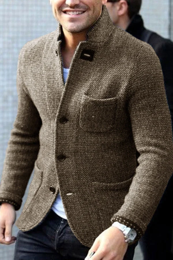 Warm Knit Cardigan with Button Front