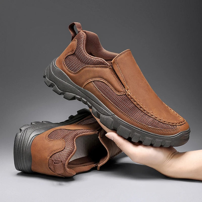 Suede Slip-On Shoes with Padded Collar