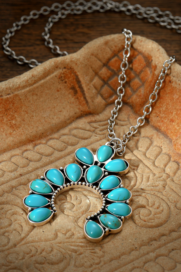 Statement Women's Western Retro Turquoise Necklace