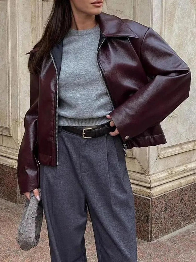 Leather Jacket with a Modern Design