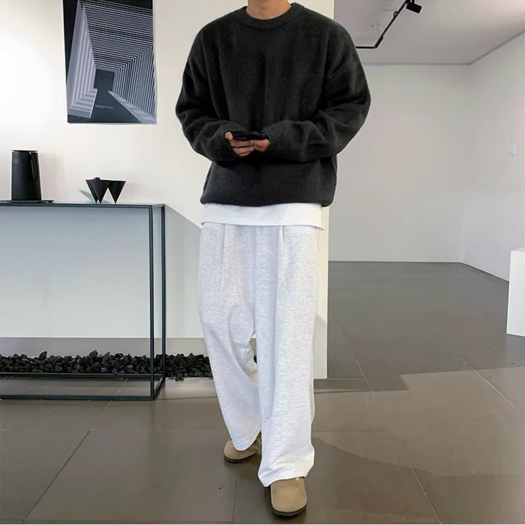 Wool Blend Sweater with Relaxed Fit