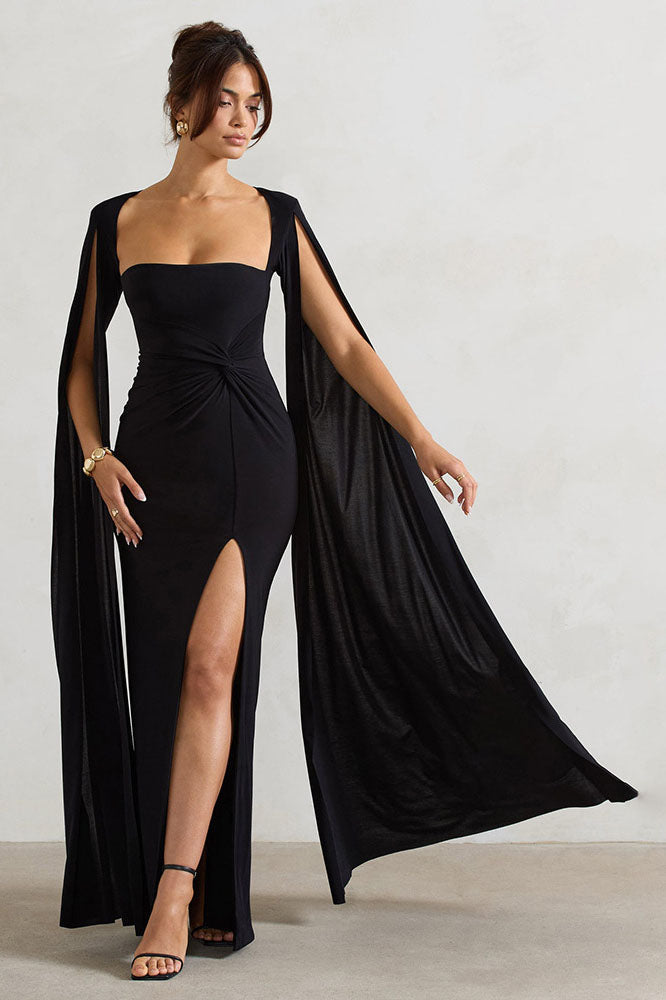 Modern Queen's Cape - Slit Dress