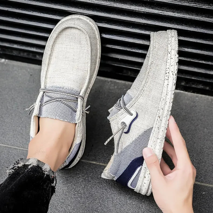Canvas Slides with Rubber Sole