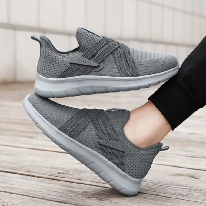 Knit Slip-On Shoes with Cushioned Sole