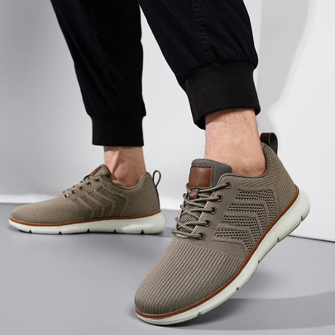 Mesh Knit Sneakers with Reinforced Stitching