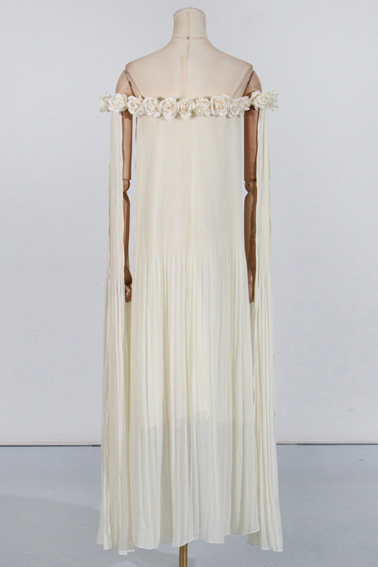 3D Flower Maxi-Length Dress