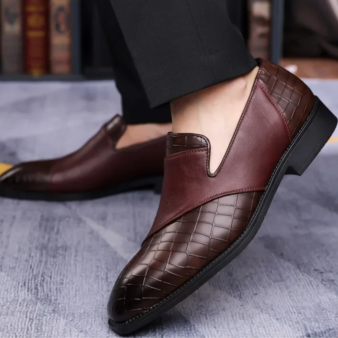 Refined Polished Leather Loafers