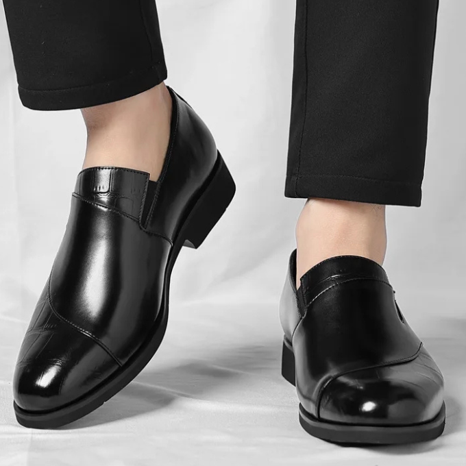 Casual Polished Leather Loafers