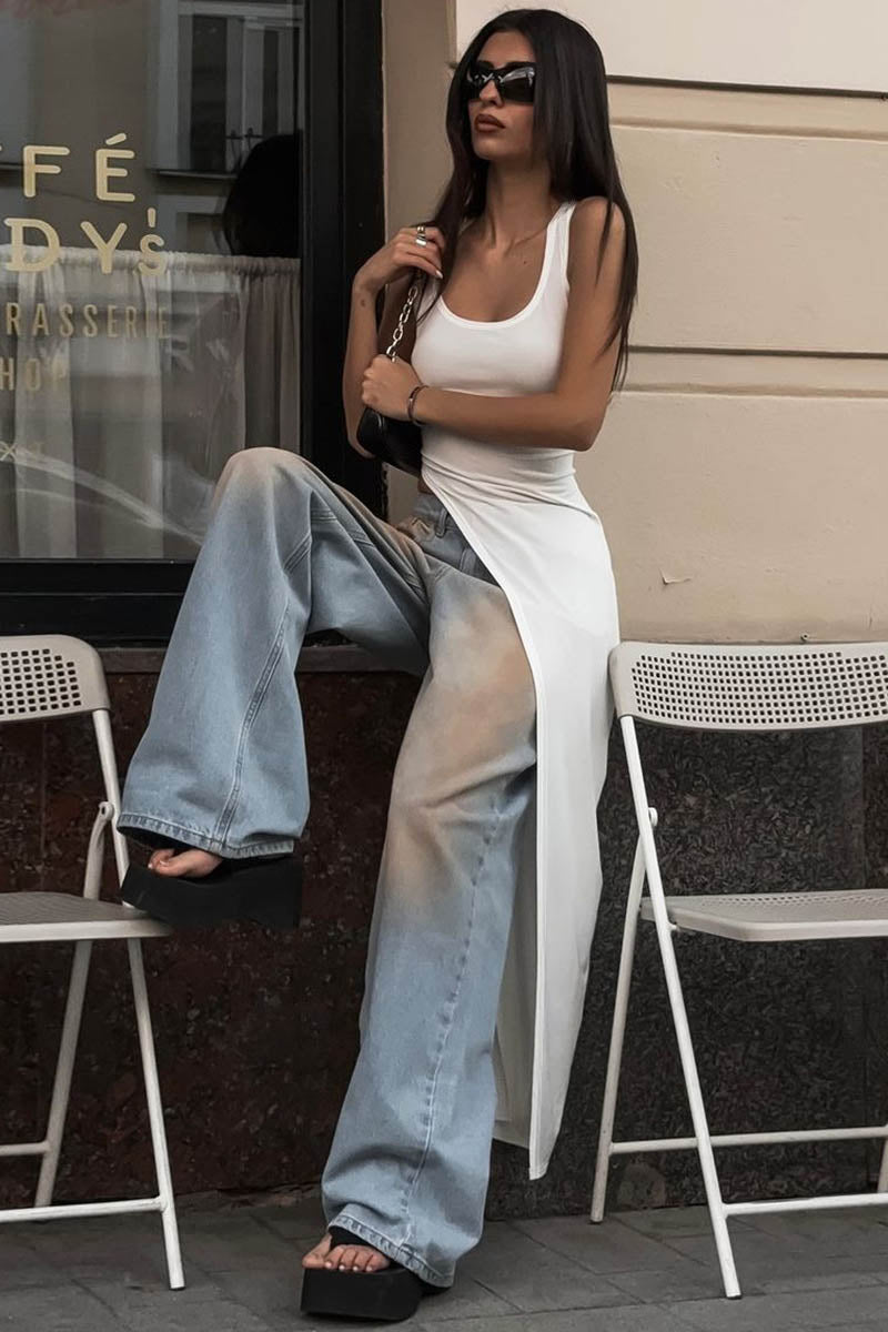Urban Muse Slit Fitted Dress