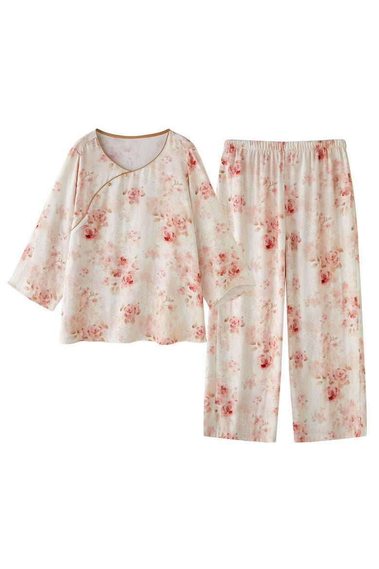 Eco-Friendly Fiber Patterned Pajama Set