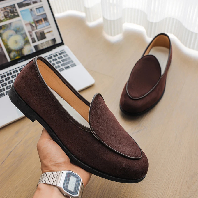 Suede Loafers with Lightweight Construction