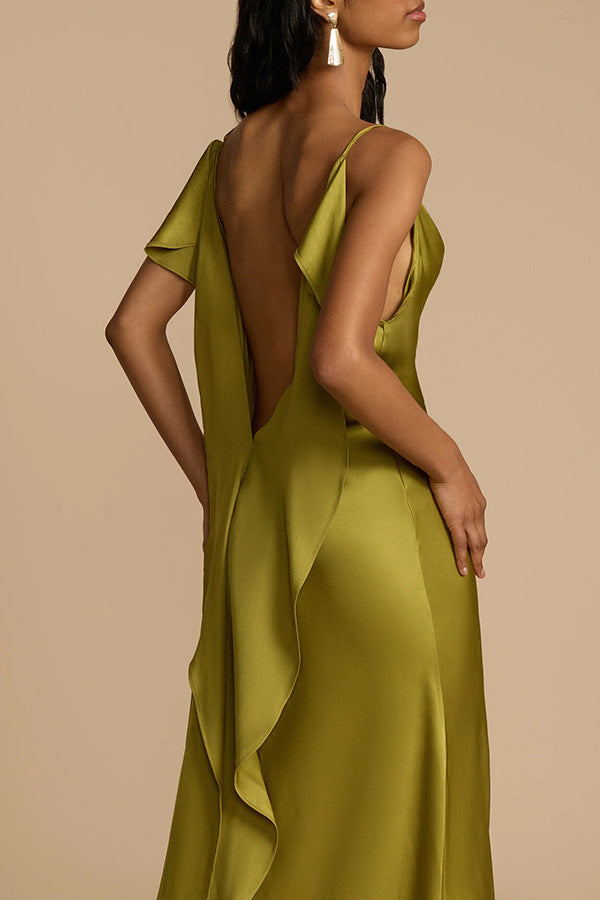 Whispers of the Sea - Resort Halter Maxi-Length Dress