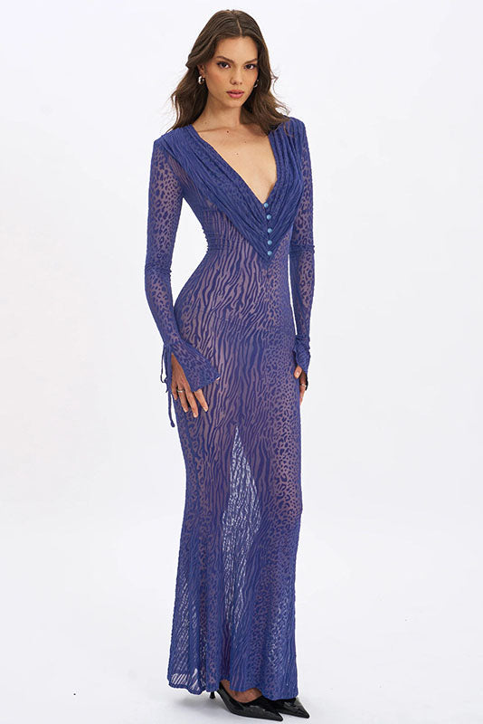 Modern Mermaid Sheer Mesh Gown