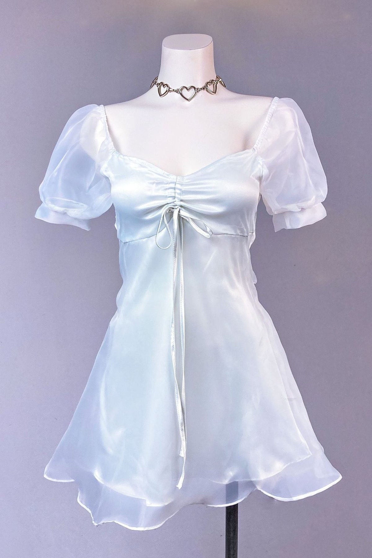 Modern Puff - Sleeve Sheer Princess Dress