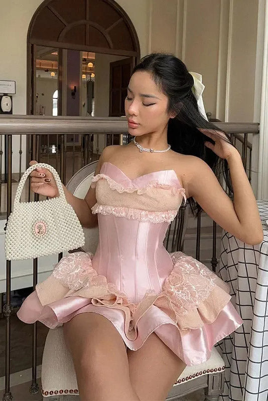 Princess Celebrity Party Mini-Length Dress