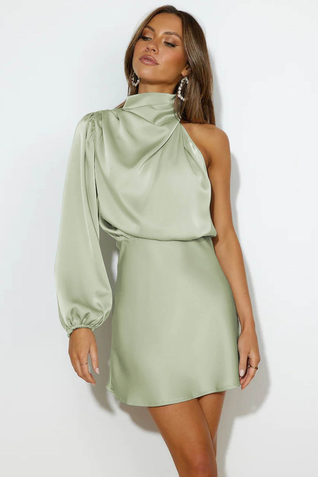 Lexi One-Shoulder Mini-Length Dress
