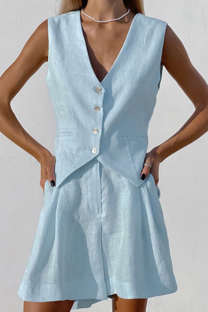 Coordinated Paros Cover Up Two Piece Shorts Set