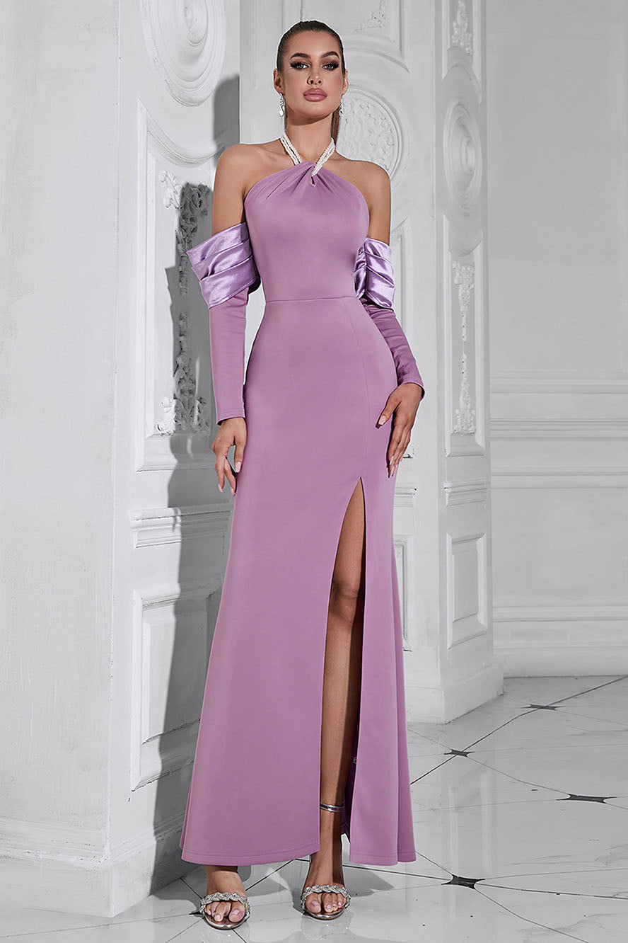 Modern Sexy Cross Neckline Evening Dress
