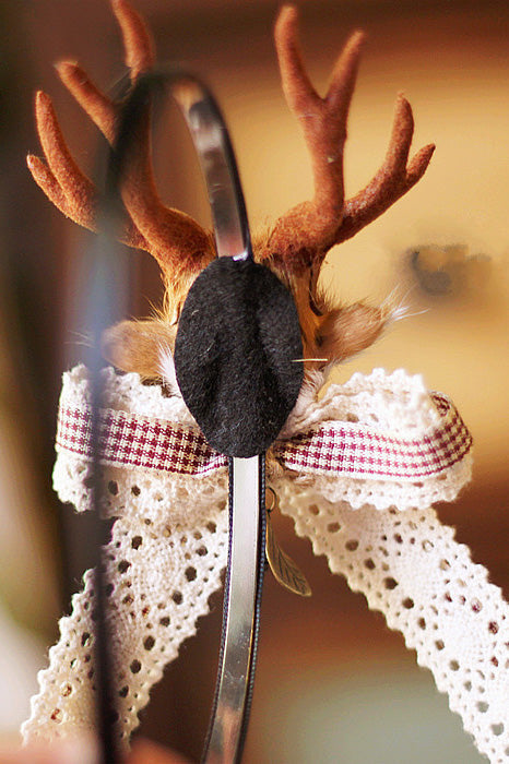 Handmade Christmas Reindeer Necklace