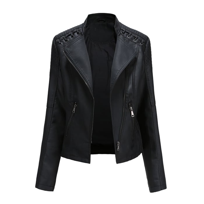 Leather Jacket in Washed Lambskin