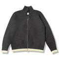 Wool Blend Cardigan with High Collar