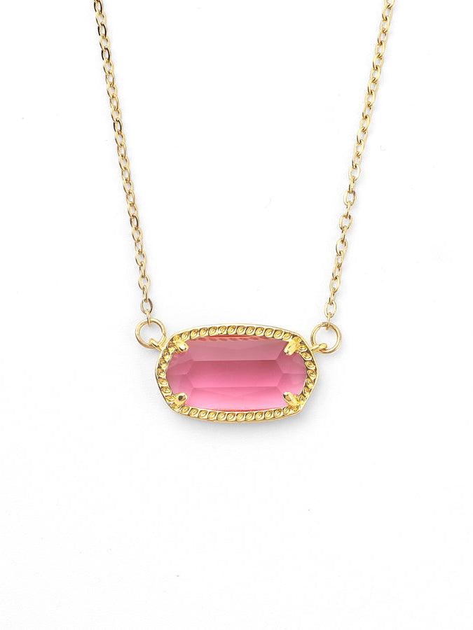 Statement Oval Birthstone Pendant Necklace