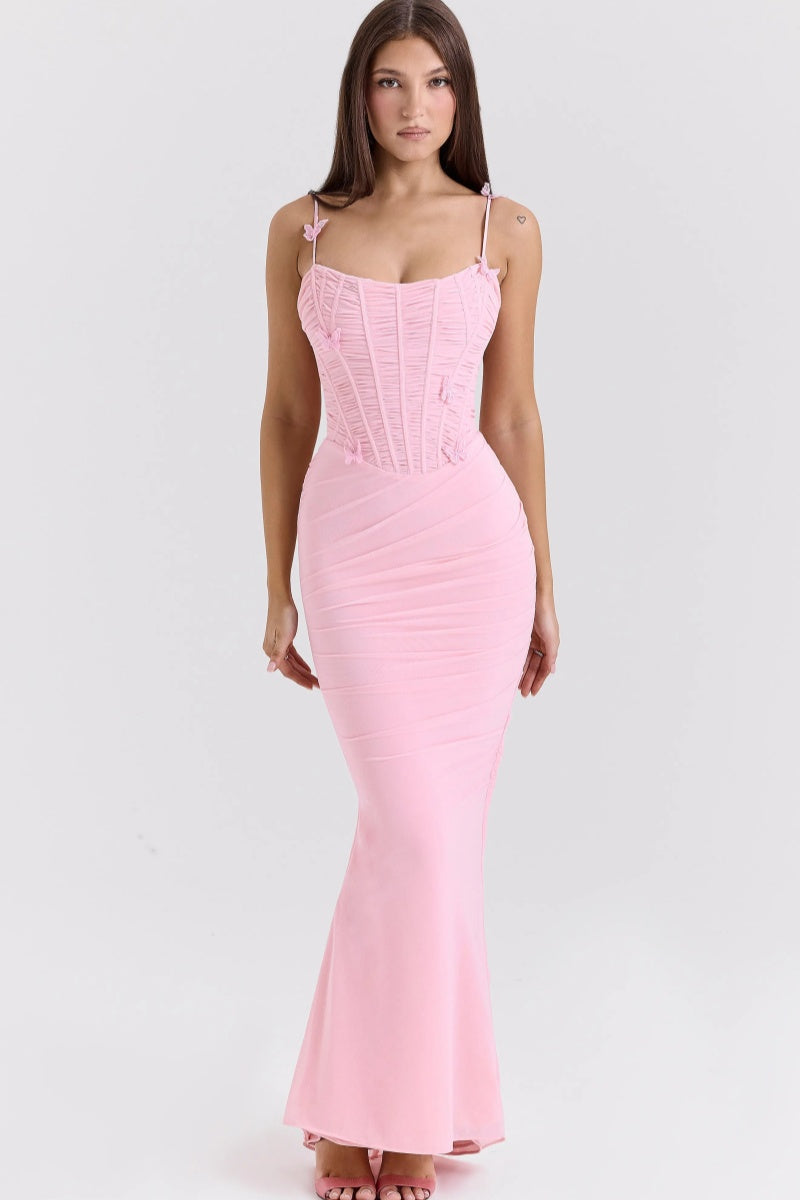 Romola Applique Maxi-Length Dress