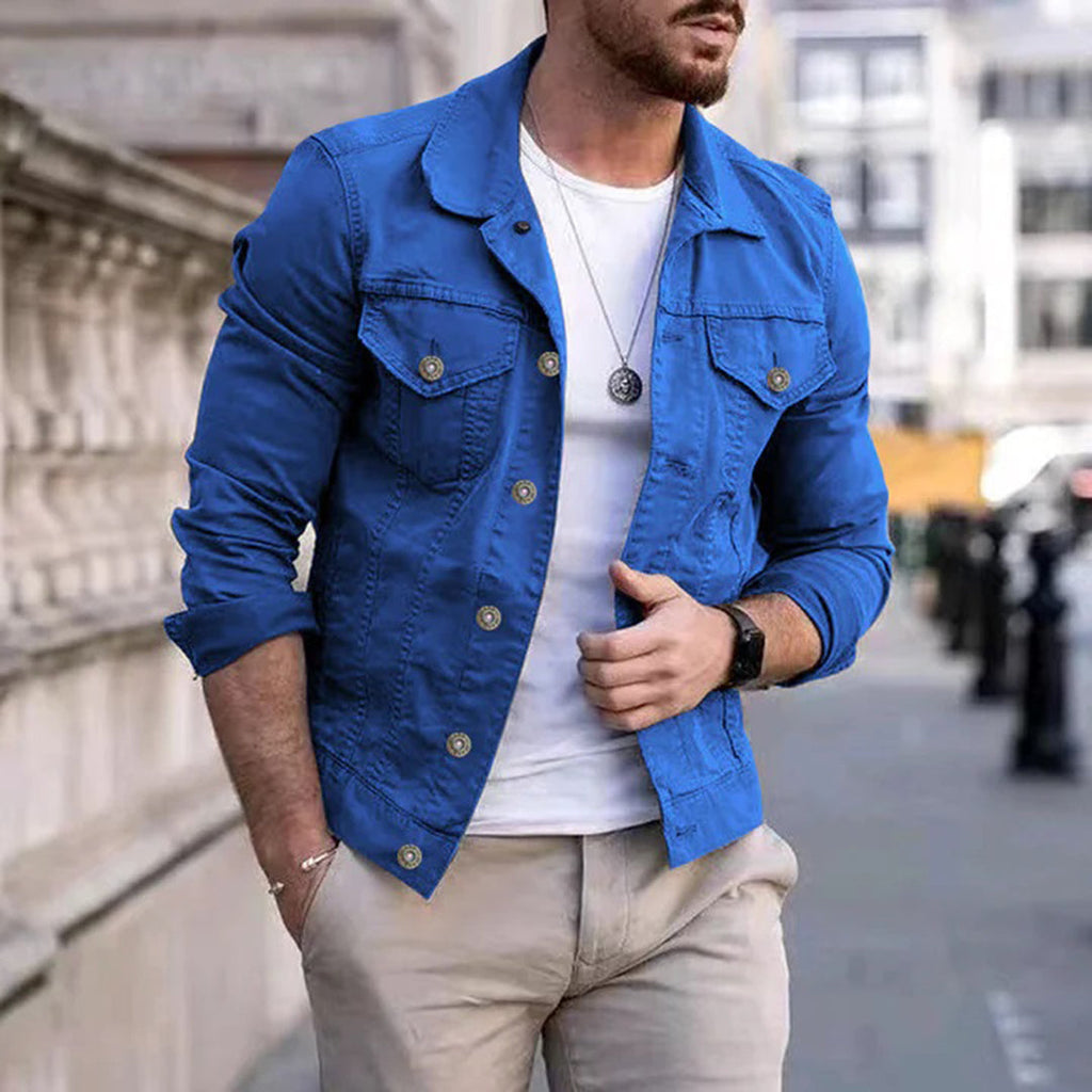 Denim Jacket with Zip Front