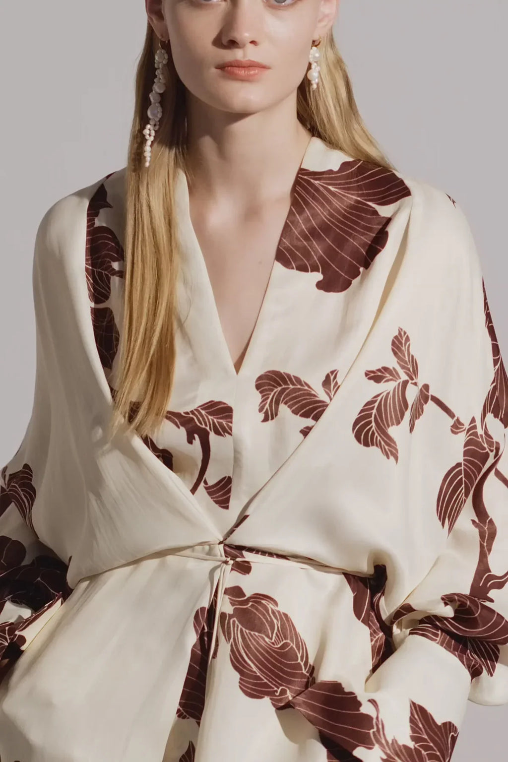 Modern Origami Print Kimono Dress