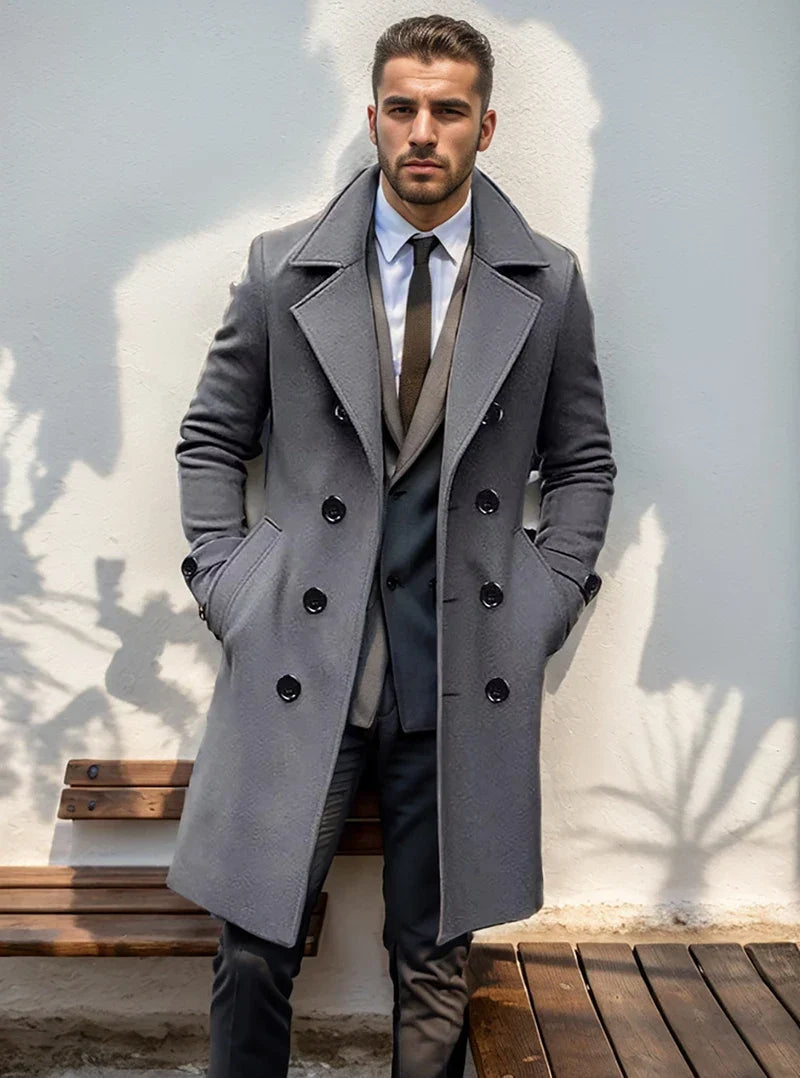 Warm Denim Trench Coat
