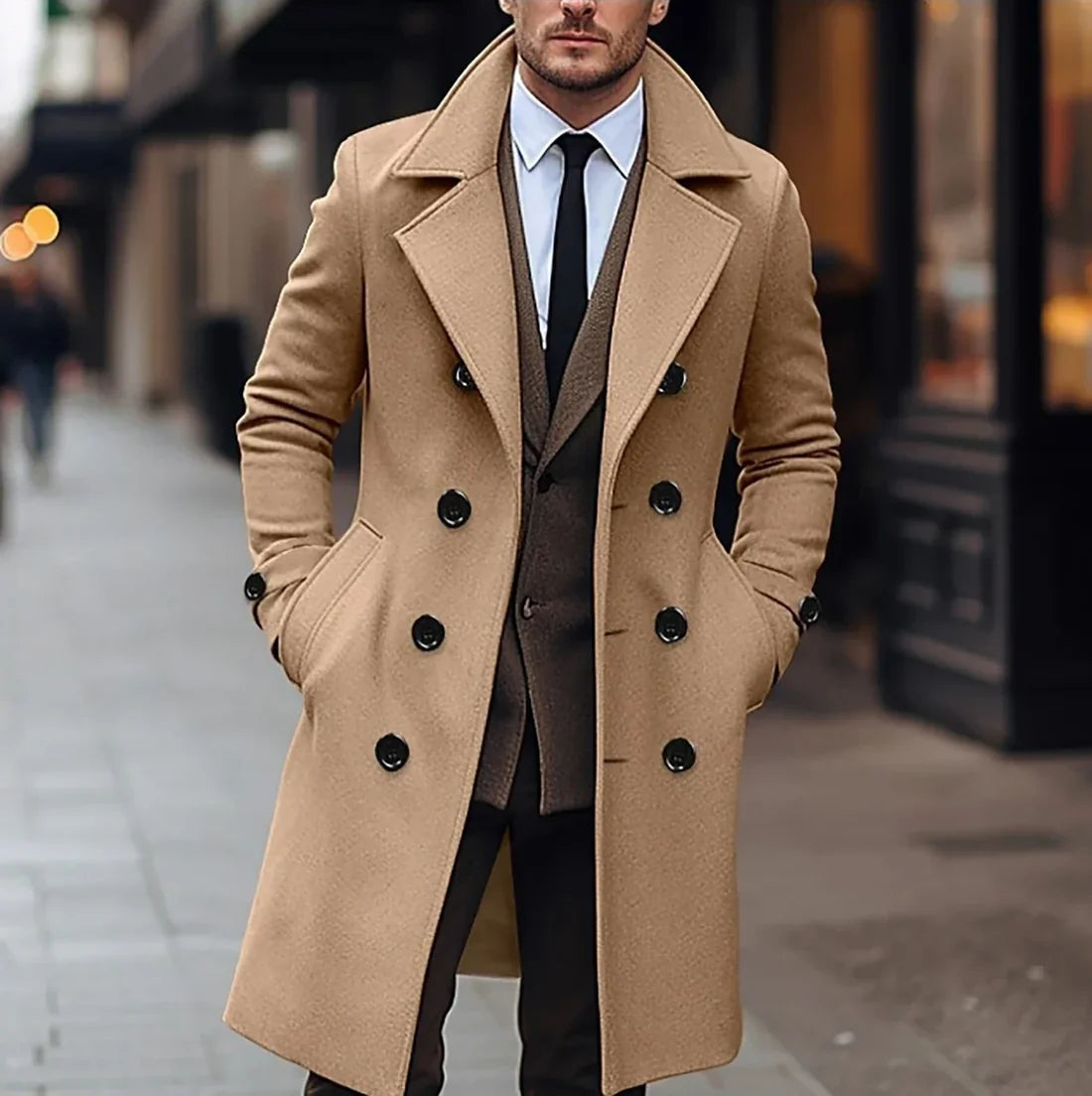 Warm Denim Trench Coat