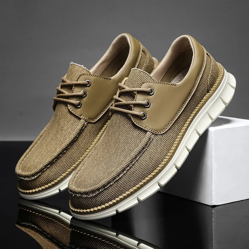 Canvas Loafers with Shock-Absorbing Sole