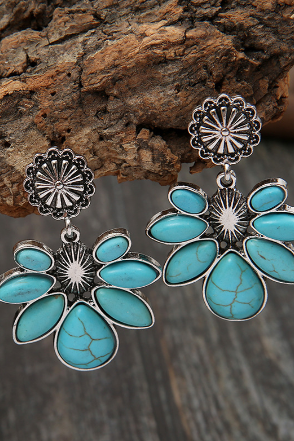 Women's Boho Flower Drop Earrings