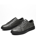 Leather Sneakers with Shock-Absorbing Sole
