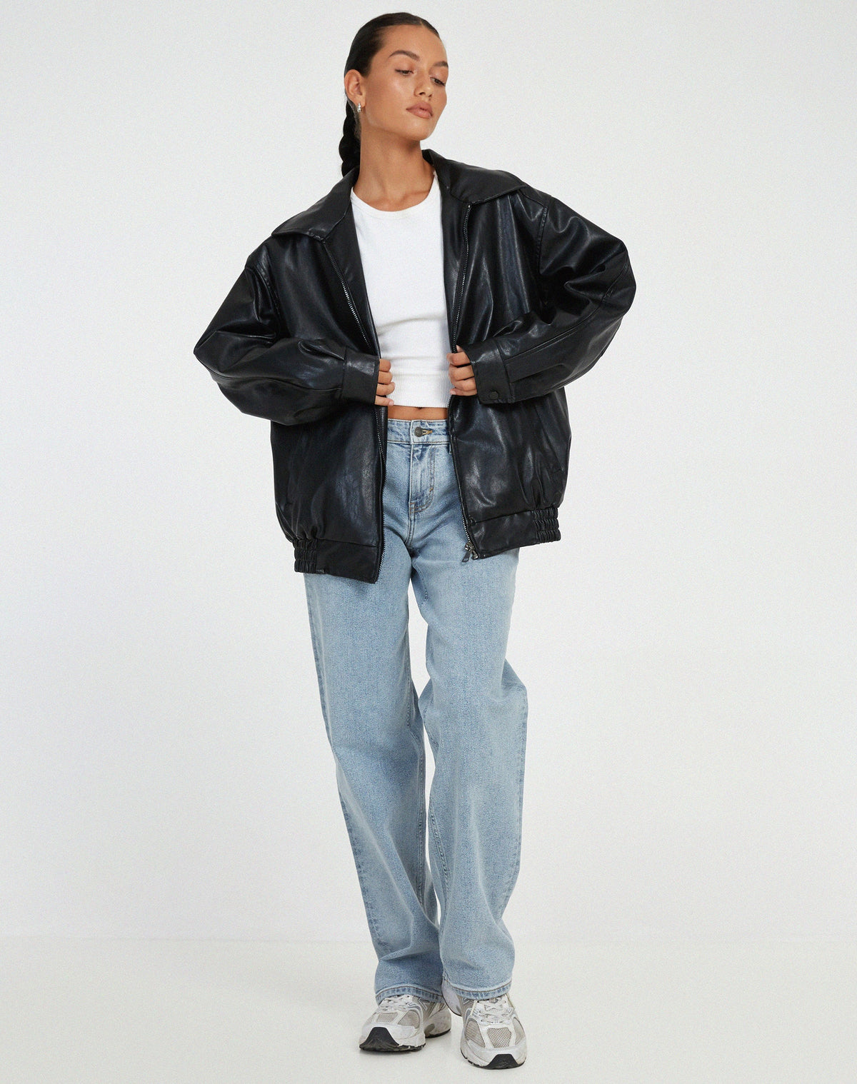 Modern Oversized Leather Jacket