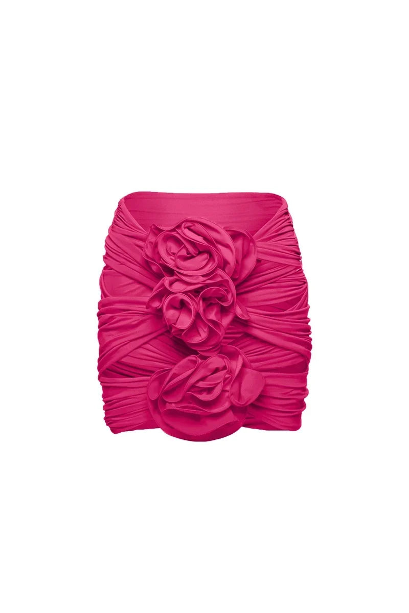 3D Flower Cut-Out Strappy Swimwear Set