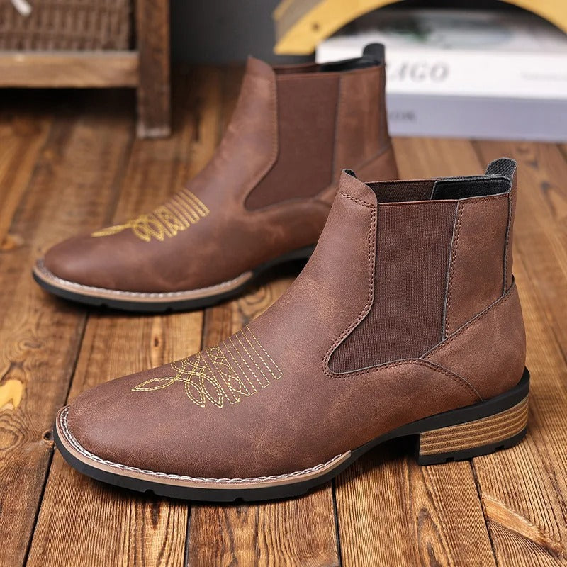 Chelsea Boots with Stacked Heel