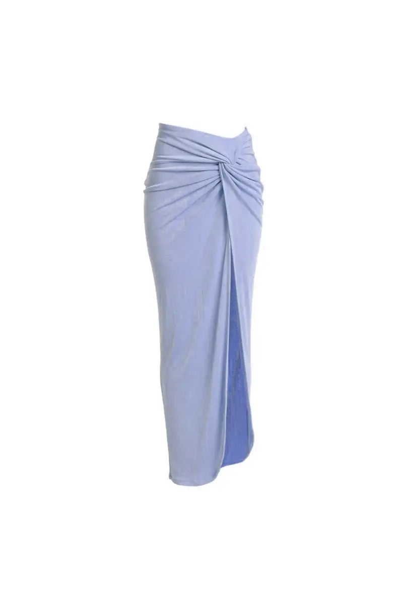 Morandi Blue High-Waisted Two-Piece Bikini