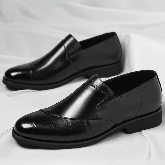 Casual Polished Leather Loafers