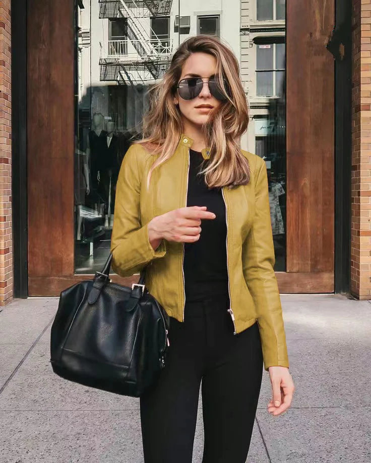 Fashionable Leather Jacket with a Timeless Look
