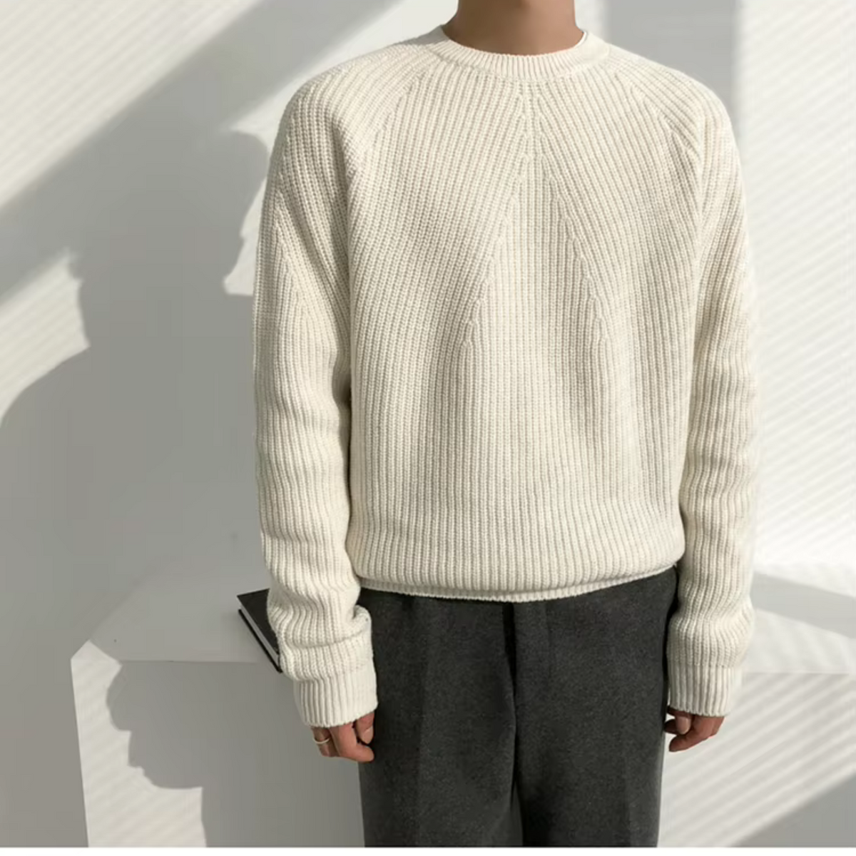 Breathable Wool Blend Sweater with Lightweight Feel