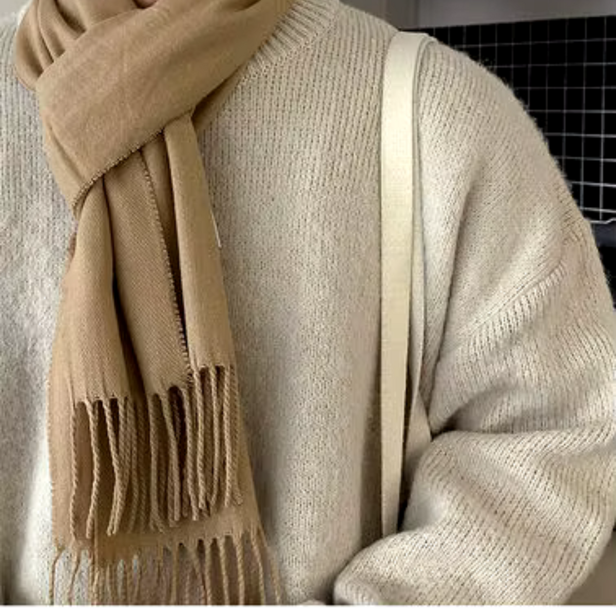 Wool Blend Sweater with Relaxed Fit