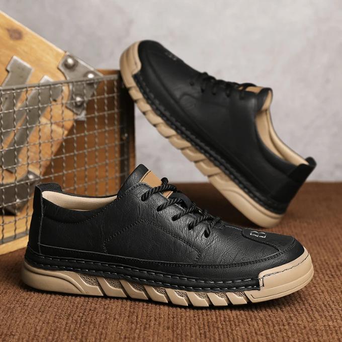 Full-Grain Leather Shoes with Precision Stitching