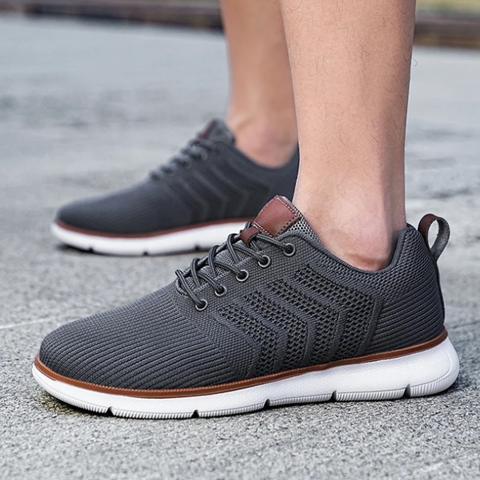 Mesh Knit Sneakers with Reinforced Stitching