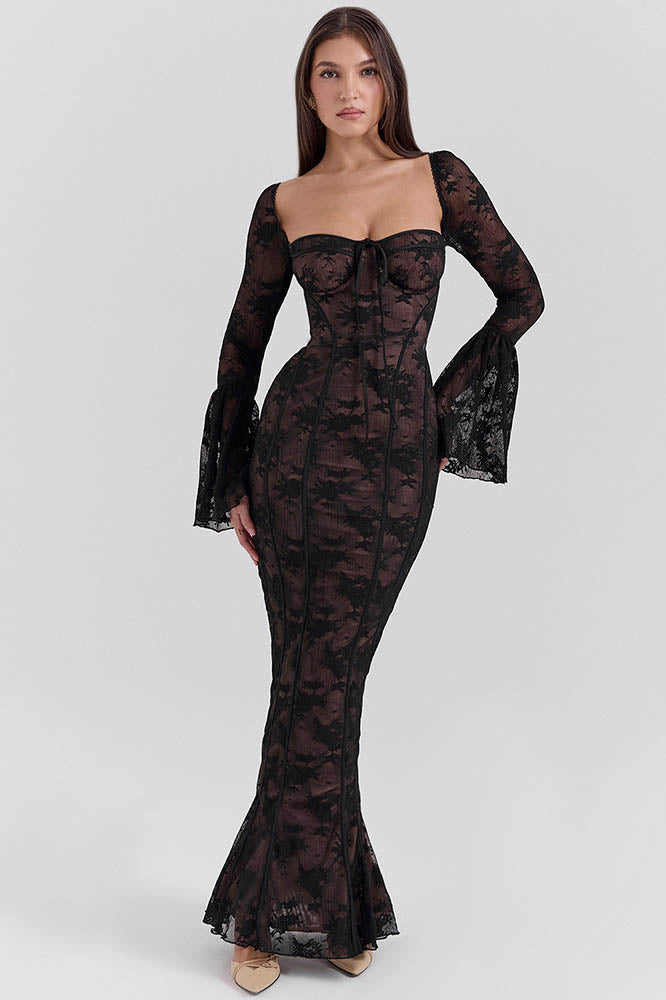 Modern French Mermaid Hem Lace Dress