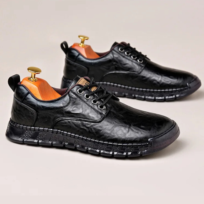 Smooth Full-Grain Leather Shoes with All-Day Comfort