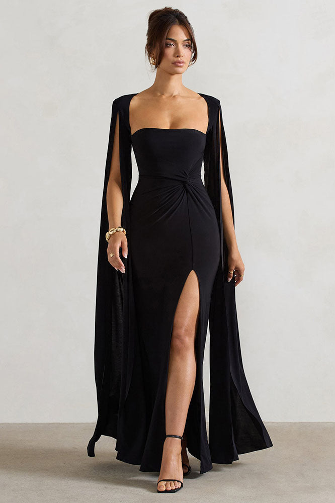 Modern Queen's Cape - Slit Dress