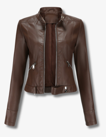 Leather Jacket with a Minimalist Look
